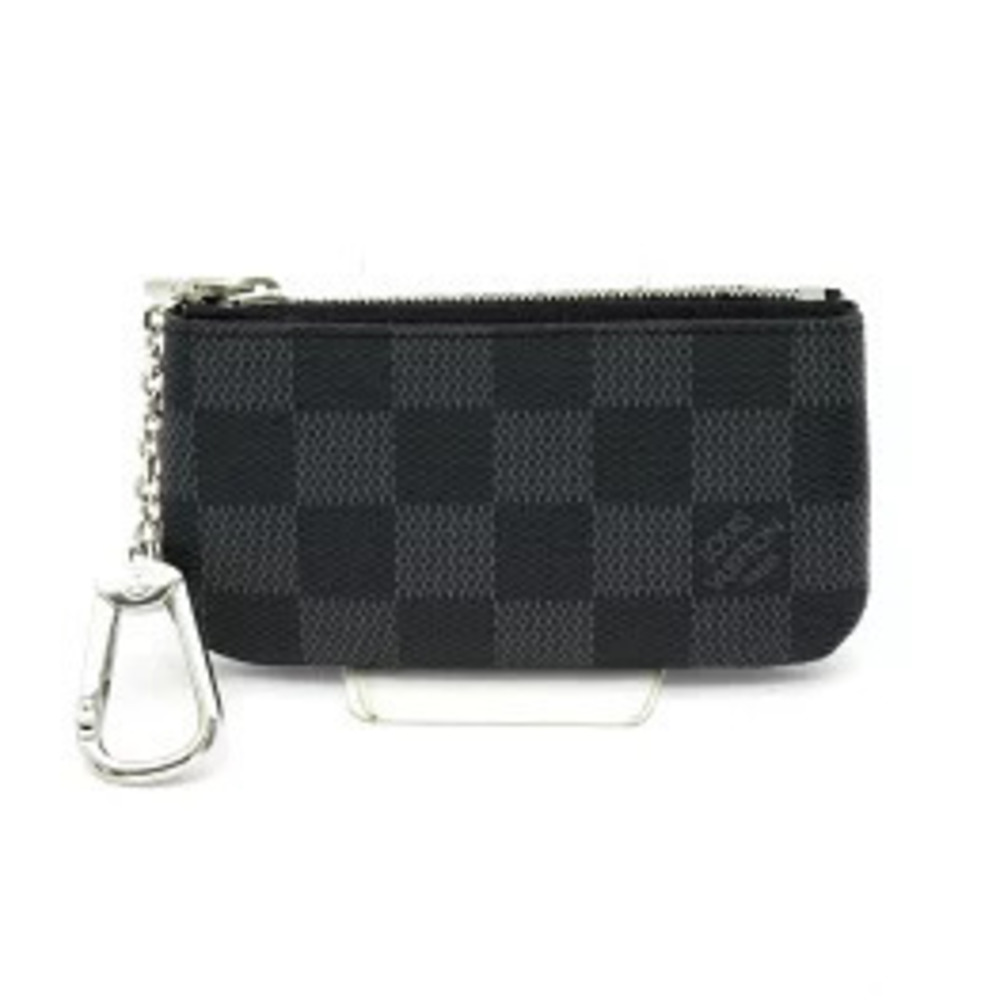Louis Vuitton Pochette Damier Pouch Canvas Leather Graphite Black - Picture 5 of 5
